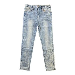 Tractr Faded Blue Cropped Jeans